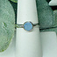 Australian Opal Rings - Size 8 Round Bezel Set Sterling Silver