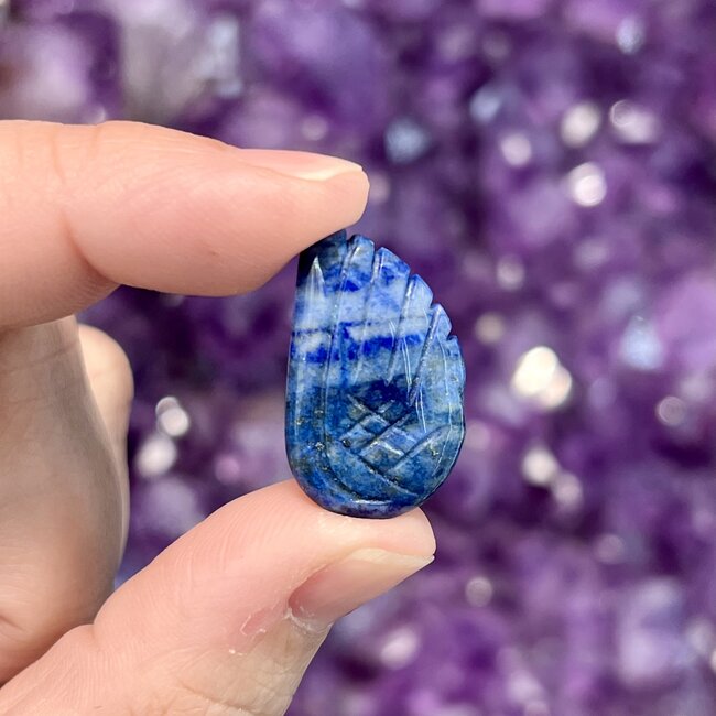 Lapis Lazuli Angel Wing - Mini 1" Carved