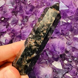 Arfvedsonite (Fireworks Stone) Tower Point Generator - Medium (3-4")