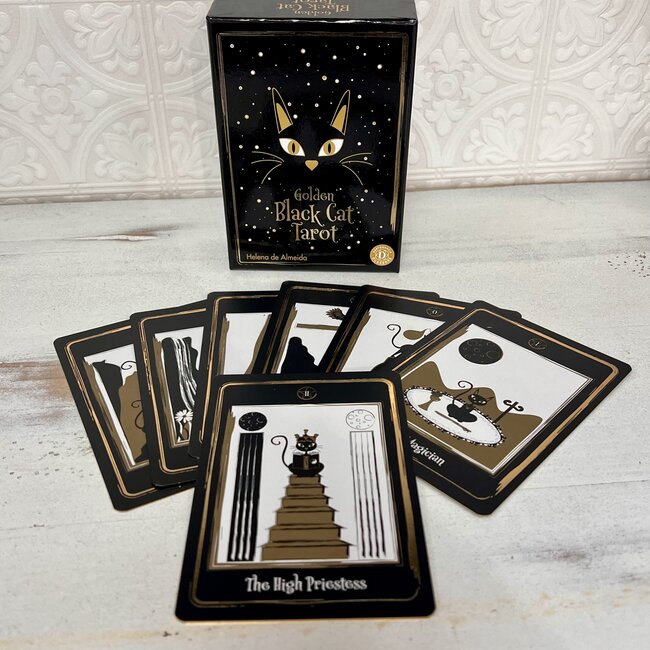 Golden Black Cat Tarot Cards Deck