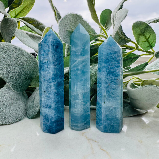 Blue Aquamarine Towers Points Generators - Large (3-5")
