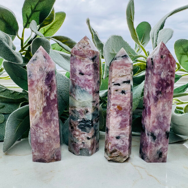 Pink Charoite Towers Points Generators - Large 4-6"