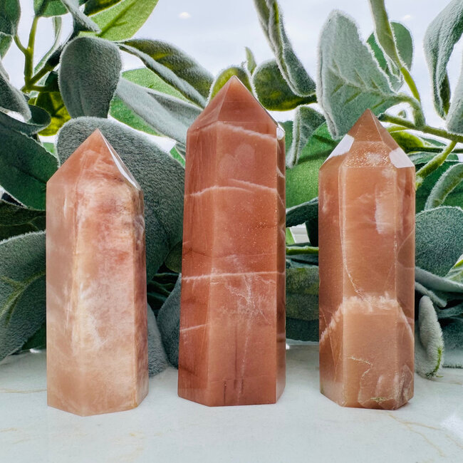 Peach Moonstone Towers Points Generators - Medium 3-4"