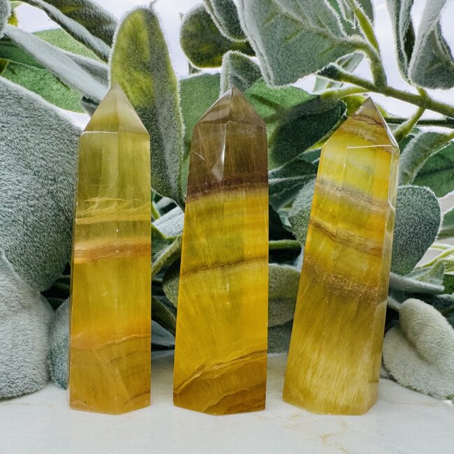 Yellow Fluorite Generators Towers Points - Medium (3 - 4")