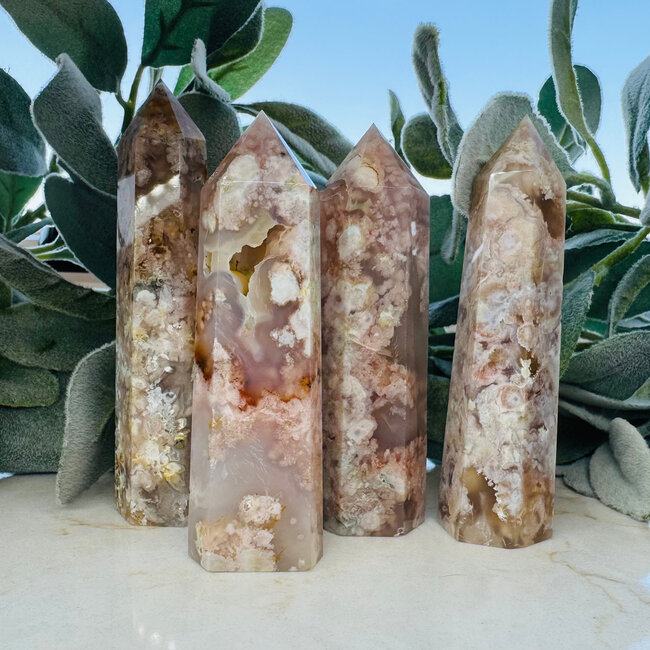 Flower Agate (Cherry Blossom) Towers Points Generators - Medium (2-3")