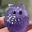 Purple Fluorite Owls - Medium Animal Carvings 2"
