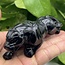 Black Obsidian Leopard Cougar Panther 4" Large Animal Carvings
