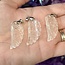 Clear (Crystal) Quartz Pendants - Angel Wing Feather 1.5"