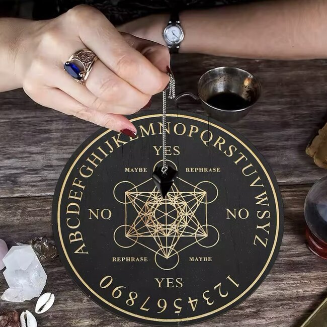 Pendulum Dowsing Board (Metatron) - Wooden Divination Letters Numbers
