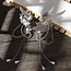 Ear Cuff Elf Charm Fairy Long Tassel Wrap Wings with Flowers and Beads - Silver (Plated) Set
