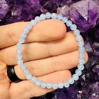 Celestine (Blue Celestite) Children's Bracelet - 4mm - Child, Kid