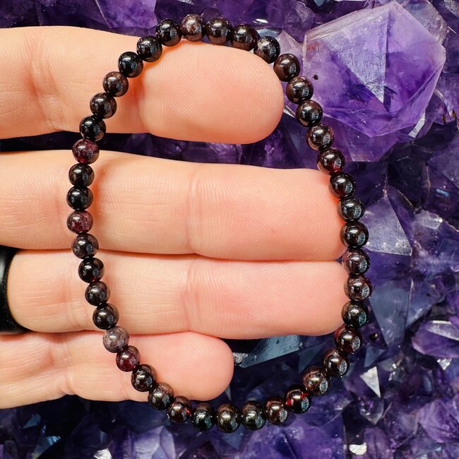 Red Garnet Bracelets - 4mm Mini