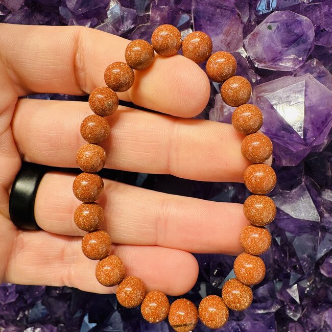 Gold Sandstone (Goldstone) Sand Stone Bracelets - 8mm