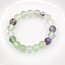 Rainbow Fluorite Rings - Adjustable Beaded Stretch Gemstone