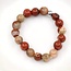 Red Jasper Rings - Adjustable Beaded Stretch Gemstone