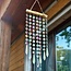 Crystal Prism Suncatcher Sun Catcher -  Wood Top Dangle Drop 11" Faceted - Mirror Window