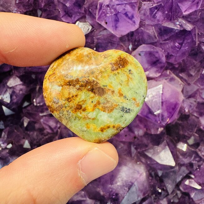 Chrysoprase Hearts  - Small
