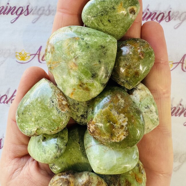 Chrysoprase Hearts  - Small