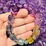 Rainbow Fluorite Barrel & Round Bracelets