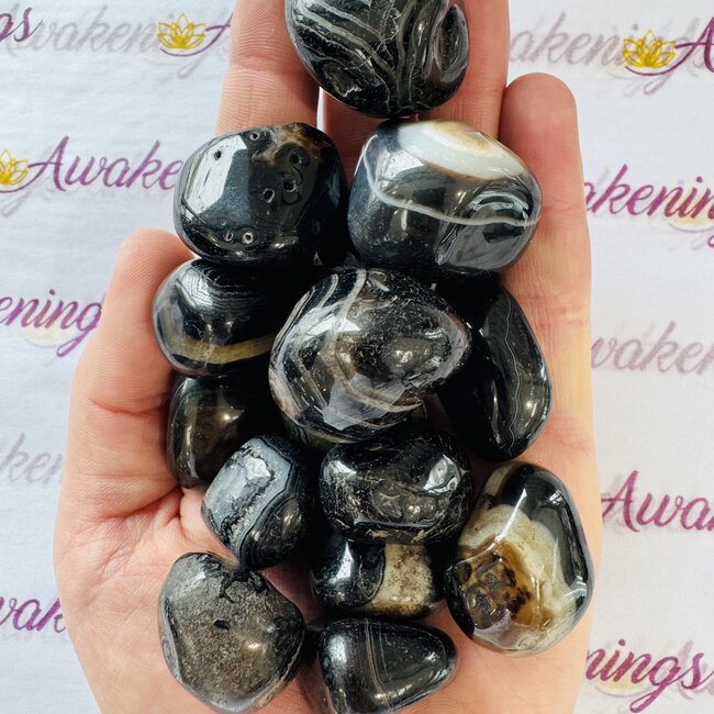 Black Sulemani (Hakik Agate) - Tumbled