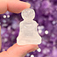 Clear (Crystal) Quartz Aliens - Meditating 1.25" (3 cm) - Sitting Figurine Carving