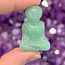 Green Aventurine Aliens - Meditating 1.25" (3 cm) - Sitting Figurine Carving