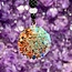 Metatron (Matatron) Orgonite Orgone Necklaces - Brown Braided Chain Gold Protection EMF 5G Geometric