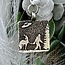 Bigfoot Big Foot Keychain - Bigfoot Unicorn UFO Nature Scene Silver Color