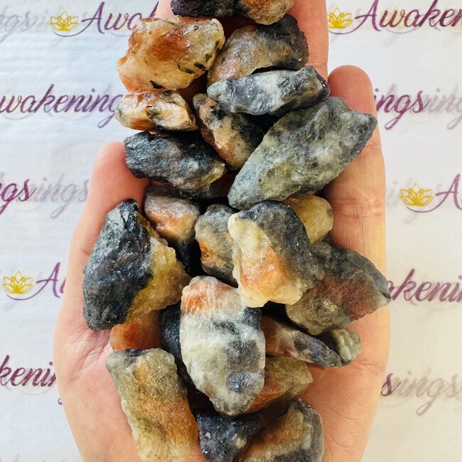 Iolite (Water Sapphire) & Sunstone (Heliolite)  - Rough Raw Natural