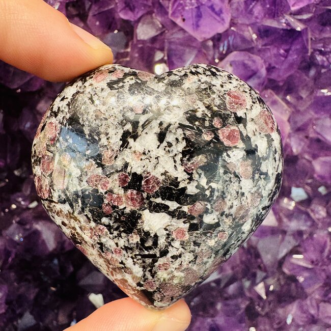 Red Spinel Puffy Hearts