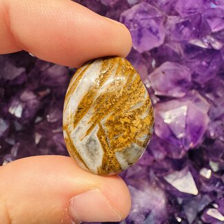 Goethite (Limonite) in Quartz - Tumbled