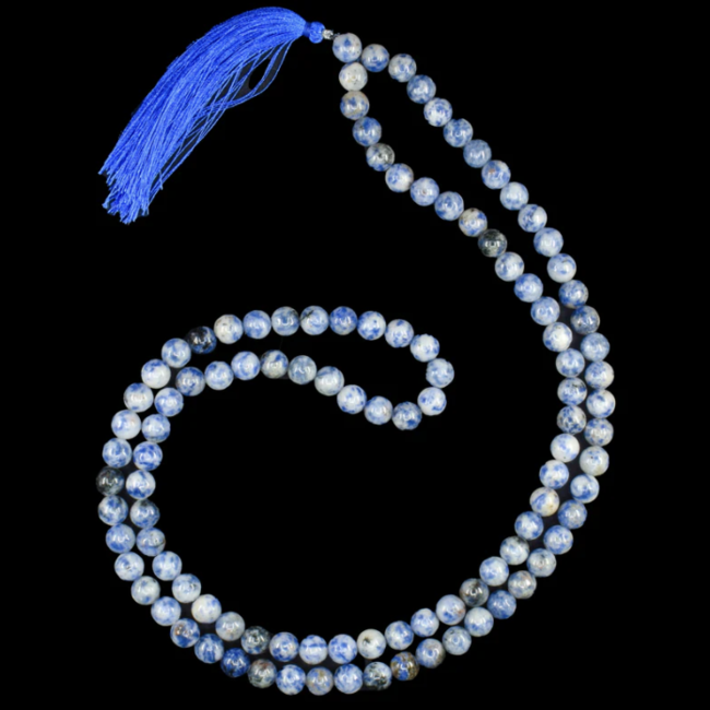 Sodalite Japa Malas - Japamalas Prayer Meditation Mantra Counting Beads Necklace - 8mm
