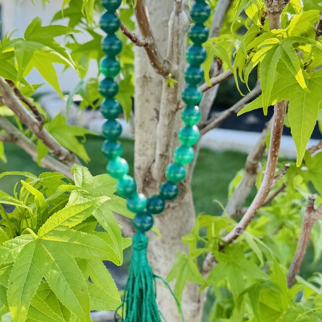 Green Jade Japa Malas - Prayer Meditation Mantra Counting Beads - 8mm