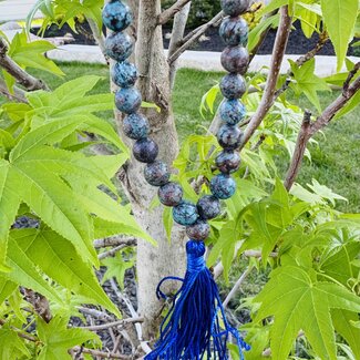 Blue Aventurine Japa Malas - Prayer Meditation Mantra Counting Beads - 8mm