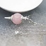 Rose Quartz Pendulums - Round Sephoroton Dowsing Divination Silver Chain-Gemstone Crystal