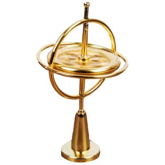 Mechanical Gyroscope Self Balancing Anti - Gravity - 4" Gold Color - Office Desk Fidget Anxiety Stress