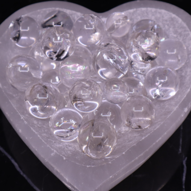 Clear Quartz Sphere Orb (Rainbow Inclusions) Small - 10 - 20mm