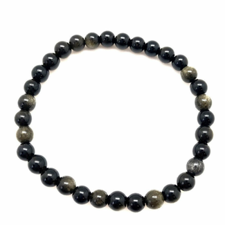 Goldsheen (Gold Sheen Golden) Obsidian Bracelets - 4mm Mini