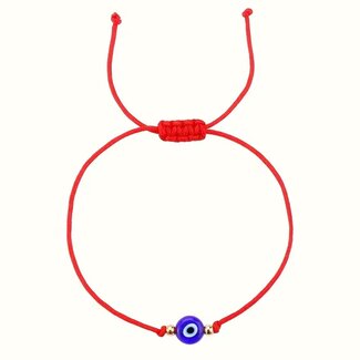 Evil Eye Bracelets - Red Simple Adjustable - Parachute String Protection
