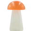 Selenite (Satin Spar Gypsum) Mushroom with Orange Top Lamp Light - 6"  (Cord & Bulb Included)