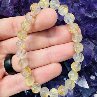 Golden Rutilated Quartz Bracelets (AAA Grade) - 8mm