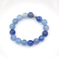 Blue Aventurine Rings - Adjustable Beaded Stretch Gemstone