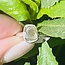 Moldavite Rings -Size 7 Simple Bezel Set - Rough Sterling Silver Raw Natural