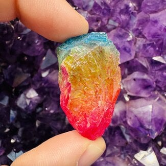 Rainbow Aura Quartz - Rough Raw Natural