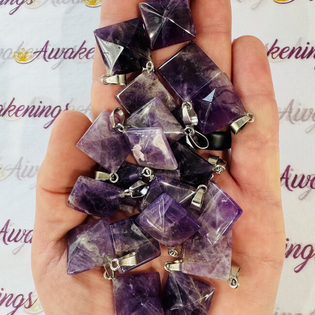 Amethyst Pyramid Pendant