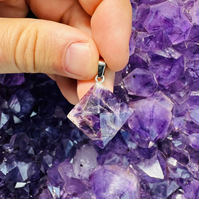 Amethyst Pyramid Pendant