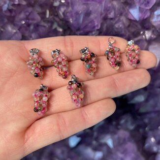 Rainbow Tourmaline Grape Pendant