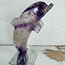 Amethyst Dolphin on Stand Pin - Carving 6" Large Specimen Display