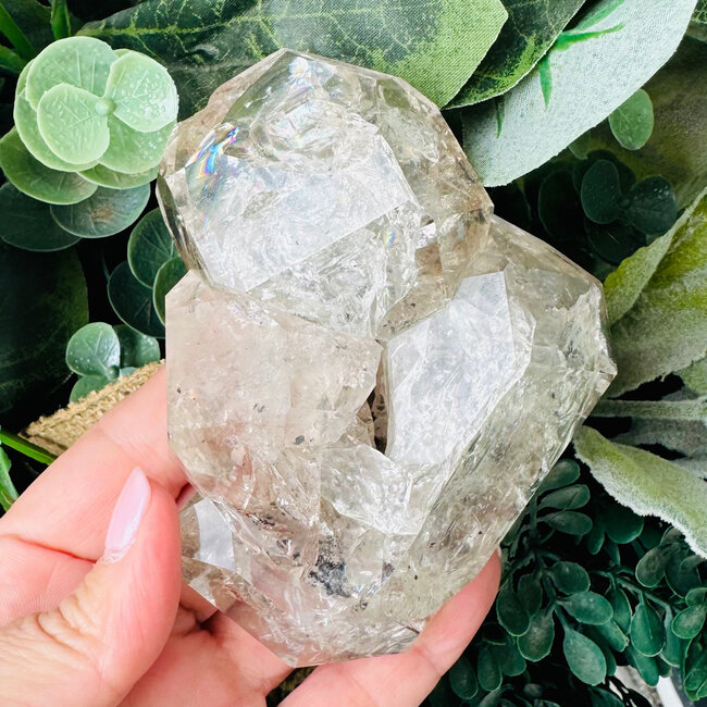 Herkimer Diamond Specimen #17 - Rough Raw Natural Rainbow Inclusion