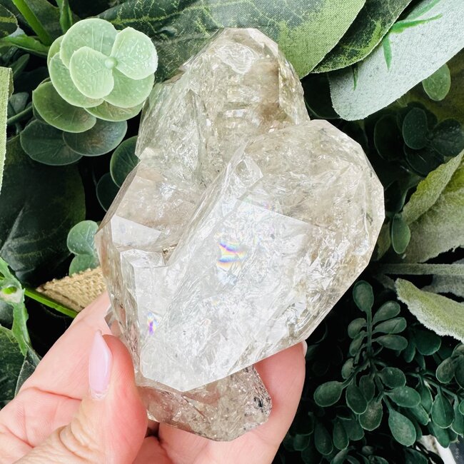 Herkimer Diamond Specimen #17 - Rough Raw Natural Rainbow Inclusion